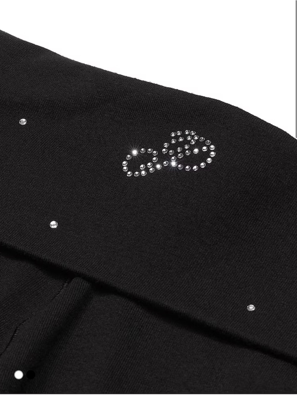 PINK Victoria's Secret Black Rhinestone Tee